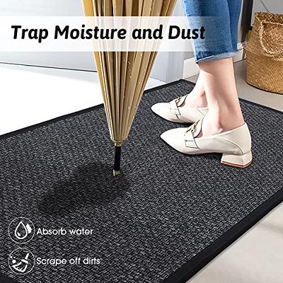 KIMODE Kitchen Rugs and Mats 2PCS,Washable Kitchen Mats for Floor with  Non-Slip Rubber Backing,Absorbent Natural Farmhouse Kitchen Runner Rugs Set  for