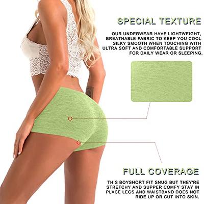 Women's Seamless Boyshort Panties Breathable Cotton Underwear Stretch Boxer  Briefs