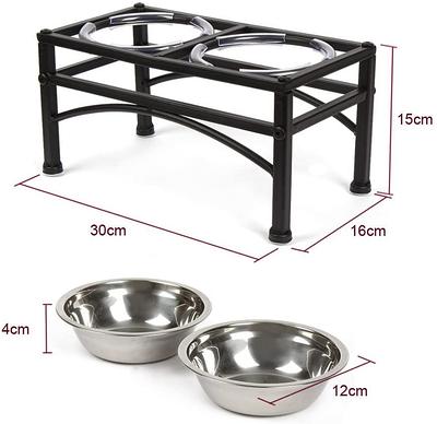 Ownpets Elevated Dog Bowls, Raised Food and Water Bowls with Adjustable  Stand, No Spill Stainless Steel Pet Bowls with 4 Heights 2.9, 8.9, 10.8