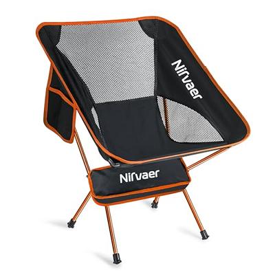 Armless Foldable Camping Chair With Carry Bag Outdoor Hiking