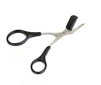 Eyebrow Scissors with Comb, Professional Precision Eyebrow Trimmer, Non  Slip Finger Grips Eyebrow Trimming Scissors Hair Removal Beauty Accessories