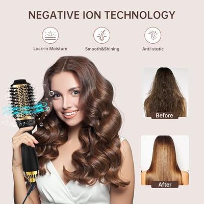 Hair Dryer 7 in 1 Set Wrap Air Styler 110000 RPM High Speed Air Styling  Drying System, Personal Salon Hot Air Brush Hair Straightener Comb Electric