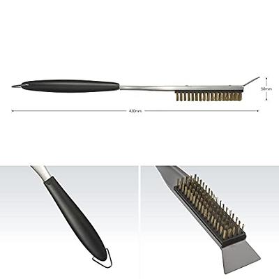 Ooni Pizza Oven Cleaning Brush with Scraper Stainless Steel Brown UU-P06800  from Ooni - Acme Tools