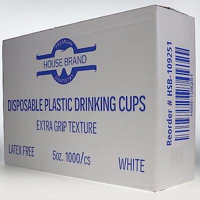 200 Disposable 5 Ounce Plastic Cups for Drinking Rinse Mouthwash for Dental  Ribbed Design (Pink)