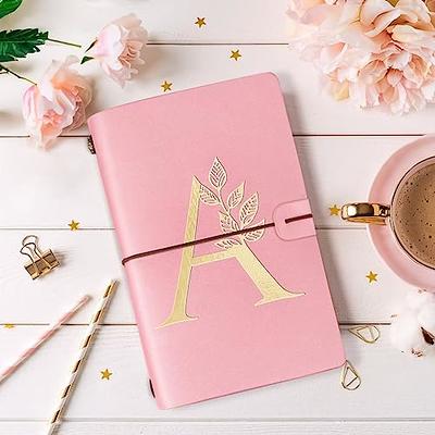 Personalized Leather Journal, Pink, Lined Pages - Notebook for Women, Men,  Traveler - Customized Journals to Write In for Women, Diary for Girls 