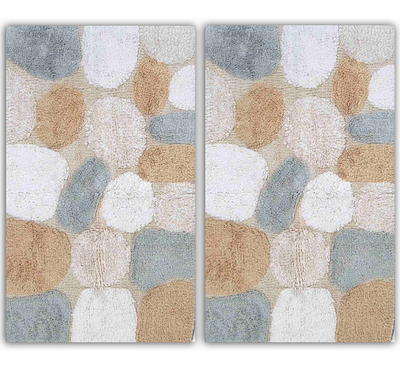 Chesapeake Arctic Blue Pebbles 2 Piece Bath Rug Set