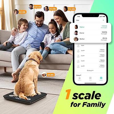 RENPHO Scale for Body Weight 500lbs, Extra-High Capacity Smart Bathroom  Scale with Ultra Wide Platform 12 x 12 inches, Body Fat Scale with Large  LED