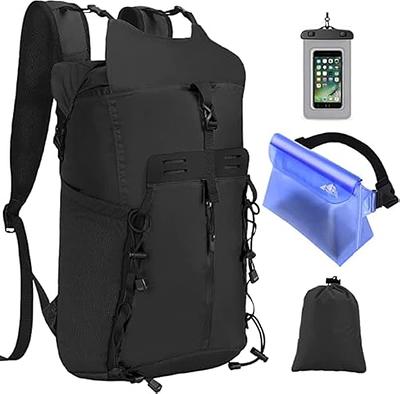 20L Waterproof Sandproof Backpack，Lightweight Waterproof Dry Bag,Roll Top  Foldable Dry Sack With Phone Case And Waist Pouch For Kayaking