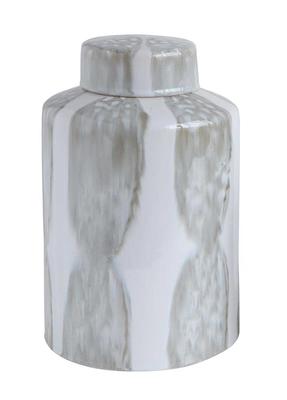 The Novogratz 3-Pack Gray Glass Farmhouse Decorative Jar in the