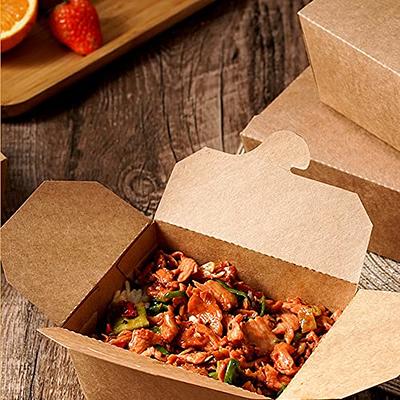 NANAICHE 50 Pack Disposable Take Out Boxes Food Containers