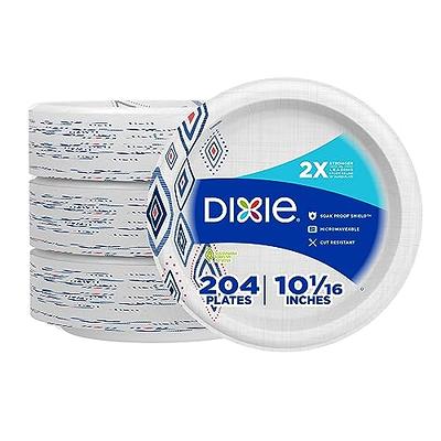 Dixie Ultra Deep Dish Paper Plates, 9 9/16 inch Dinner Size Printed  Disposable Plates, 40 Count (1 Pack of 40 Plates)