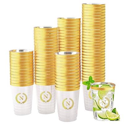 Umigy 100 Pack Plastic Cups Disposable Cups with Lids and Straws Disposable  P