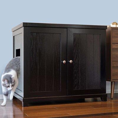 DINZI LVJ Litter Box Furniture, Flip Top Hidden Cat Washroom with