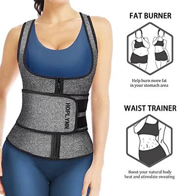 HOPLYNN Neoprene Sauna Sweat Waist Trainer Corset Trimmer Vest for Women  Tummy