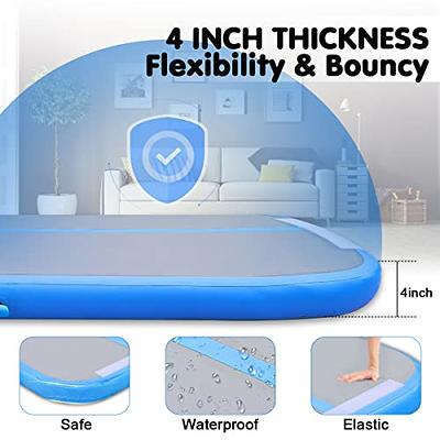 Soozier Inflatable Gymnastic Tumbling Mat Air Track Floor Yoga Cheerleading  Exercise Pad