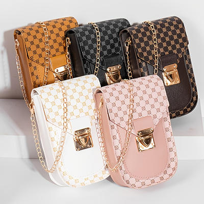 Mini Letter Print Crossbody Bag, Double Zipper Clutch Wallet, Fashion  Shoulder Flap Purse For Women - Temu