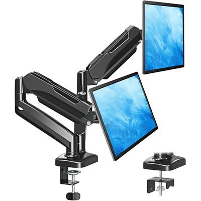 ErGear 13”-32” Single Monitor Desk Mount Stand Kit, Full Motion Gas Spring  Arms with Clamp On/Grommet Mounting Base, Holds Computer Screen up to 17.6