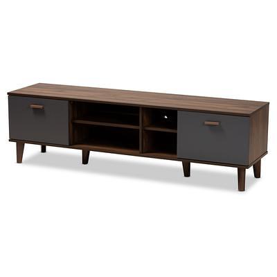 Baxton Studio Moina Mid Century Modern Two Tone Walnut Brown And