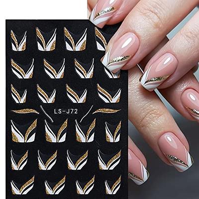  French Nail Art Stickers 3D Self-Adhesive French