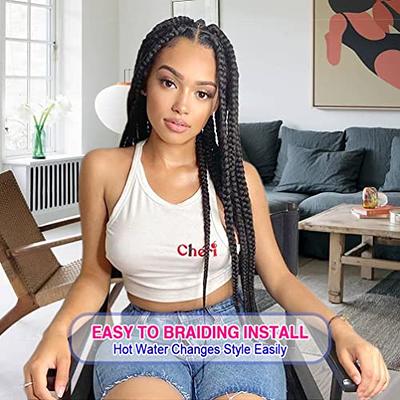 8 Pack Pre Stretched Braiding Hair – 16″ 55g/pack Premium Kanekalon Braiding  Hair Pre Stretched Extensions, Professional Itch Free Hot Water Setting  Perm Yaki Texture Prestretched Braiding Hair (#1b)