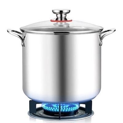 NUtrichef Stainless Steel Cookware Stock Pot - 5 Quart, Heavy Duty  Induction Pot