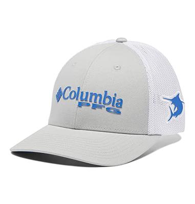 Columbia Unisex PFG Mesh Ball Cap, Cool Grey/White/Vivid Blue/Marlin, S/M -  Yahoo Shopping