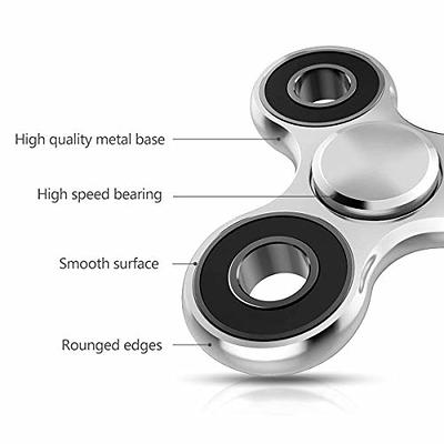 Tri Fidget Hand Spinner 2 Pieces Metallic Metal Toy Stress Reducer Ball  Bearing High Speed Spinners - May help with ADD, ADHD, Anxiety, and Autism  by