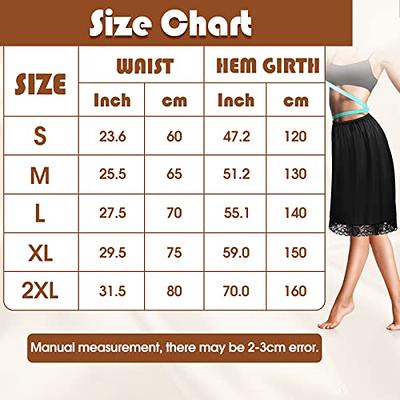 Half Slip Lace Long Underskirt Women's Satin Half Slip Half Slips for Under Dresses  Slip 