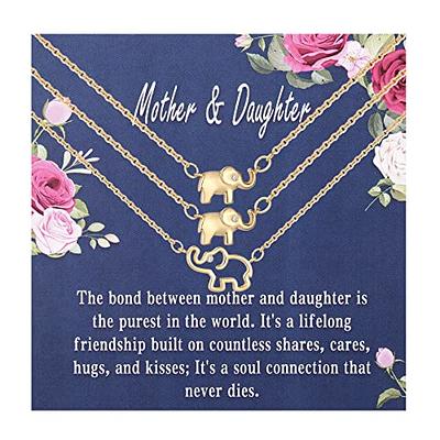 Mother Daughter Cut Out Two Engraved Necklaces