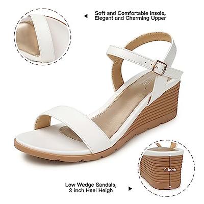 adviicd Rainbow Sandals Women's Open Toe Ankle Strap Low Wedge Sandals  Formal 2 Inch Dress Shoes - Walmart.com