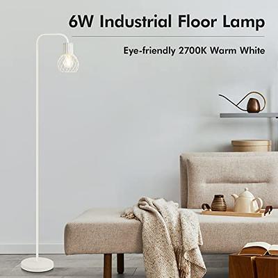 EDISHINE LED Corner Floor Lamp, Minimalist Dimmable Light with Remote,  Standing 57.5 Inches Tall Lamp for Living Room, Bedroom, Home Office, 7  Color