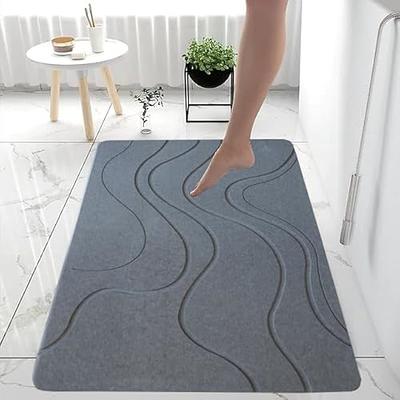 Contour Bath Rug Memory Foam Mat 3D Pebble 20L x 20W - Dark Gray