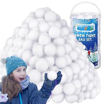  50-PK Fake Snowballs for Kids I Indoor Snowball Fight Set I  Artificial Snowballs for Kids Indoor & Outdoor I Realistic White Plush  Snowballs I Christmas Snow Decorations I Winter Family Games