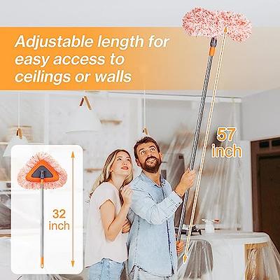  98 Inch Microfiber Wall Cleaner with Long Handle Dust