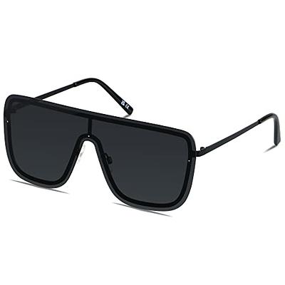 Fullgren Trendy Oversized Square Rimless Sunglasses for Women Men UV400  Metal Sun Glasses