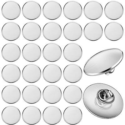 Aemygo 50 Pcs Brooch Tray with 50 Pcs Butterfly Pin Backs, 25mm Round Blank  Pins Disk Base, Stainless Steel Flat Bezel Trays for DIY Craft Lapel Making  Supplies - Yahoo Shopping