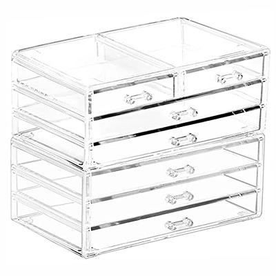 AITEE Acrylic Clear Makeup Organizer with 4 Drawers Stackable Cosmetics  Storage Display Case for Vanity,Bathroom Counter,  Dresser,Desktop,Countertop Holder for Lipstick, Eyeshadow, Nail Polish -  Yahoo Shopping