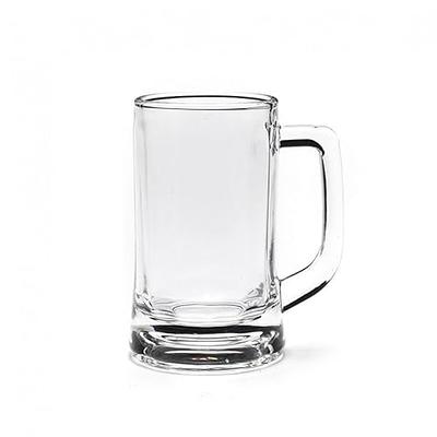 TUSAPAM Classic Glass Beer Mugs Set - Beer Mugs with Handles