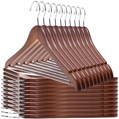 Utopia Home Premium Wooden Hangers 50 Pack - Durable & Slim Coat Hanger -  Suit Hangers with 360-Degree Rotatable Hook - Wood Hangers with Shoulder