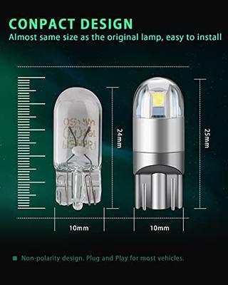 Partsam 194 168 LED Bulbs White, Super Bright T10 2825 Car Interior Dome  Lights Bulbs 6000K 5050-SMD Chipsets Error Free for Car Dome Map Door