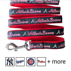 Pets First MLB Nylon Dog Leash, Atlanta Braves, Medium: 4-ft long