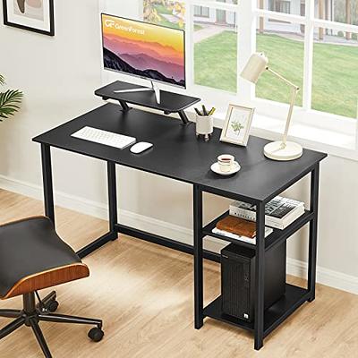 GreenForest Computer Desk with Monitor Stand,39 inch Small Desk with  Reversible Storage Shelve,Home Office Work Desk for Small Spaces,Easy