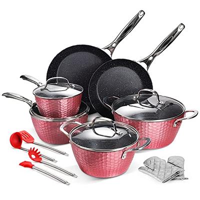 14-Piece Nonstick Cookware PTFE/PFOA/PFOS-Free Heat Resistant Lacquer  Kitchen Ware Set - Yahoo Shopping