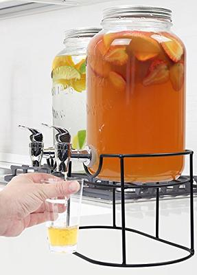 Estilo Glass Double Drink Dispenser with Stand - Set of 2, 1 Gallon Glass  Beverage Dispenser with Stand - Glass Drink Dispenser - Glass Water  Dispenser for Weddings, Juice Dispensers for Parties - Yahoo Shopping