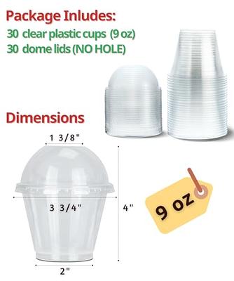 BALDCC 7 OZ 50 Pack Clear Plastic Cups with Dome Lids (No Hole), Fruit Cups,  Dessert Cups,Disposable Clear PET Dessert Cups for Cold Drinks, Fruit, Ice  Cream, Cupcake,Yogurt - Yahoo Shopping