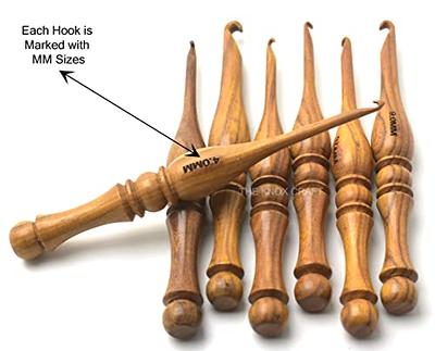  THE KNOX CRAFT Ergonomic Handle Crochet Hooks, Handcrafted 7 Crochet  Hook, Weave Yarn Craft, Wooden Crochet Hook, Best Gift (Set of 7)