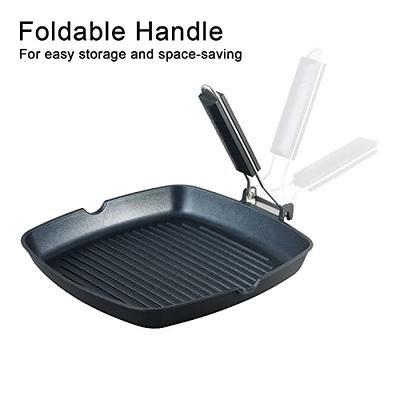 Caannasweis 9.5 Inch Nonstick Pan with Lid, Nonstick Stone Frying