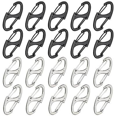 20 Pieces S Carabiner Small Alloy Snap Hook Zipper Clips Anti