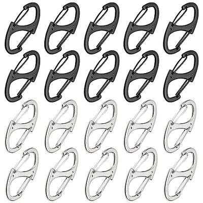 20 Pieces S Carabiner Small Alloy Snap Hook Zipper Clips Anti Theft S  Shaped Double Carabiner