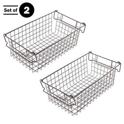 Mainstays Small Plastic Decorative Basket, Set of 4, Arctic White, Size: Large